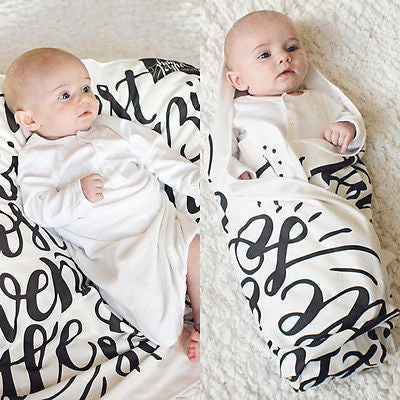 Newborn Baby Boy Girl Infant Swaddle Swaddling Cotton Blanket