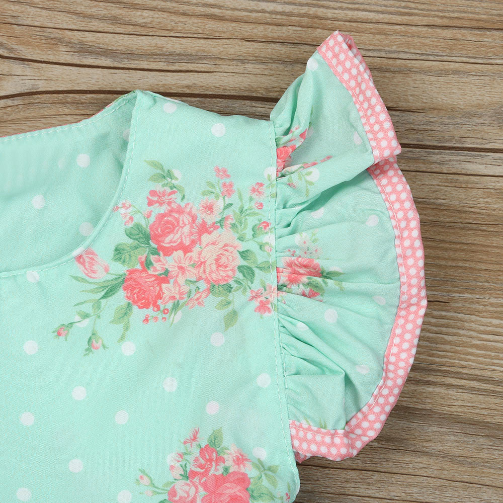 2017 new Baby Girl Rompers Summer Girls Clothing Flower Rompers Newborn Baby Clothes Cute Baby Jumpsuits Infant Girls Clothing