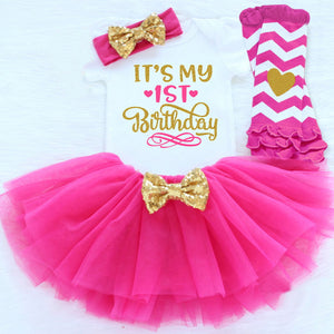 0-12M Infant Baby Girl Clothes 4pcs Clothing Princess Dress