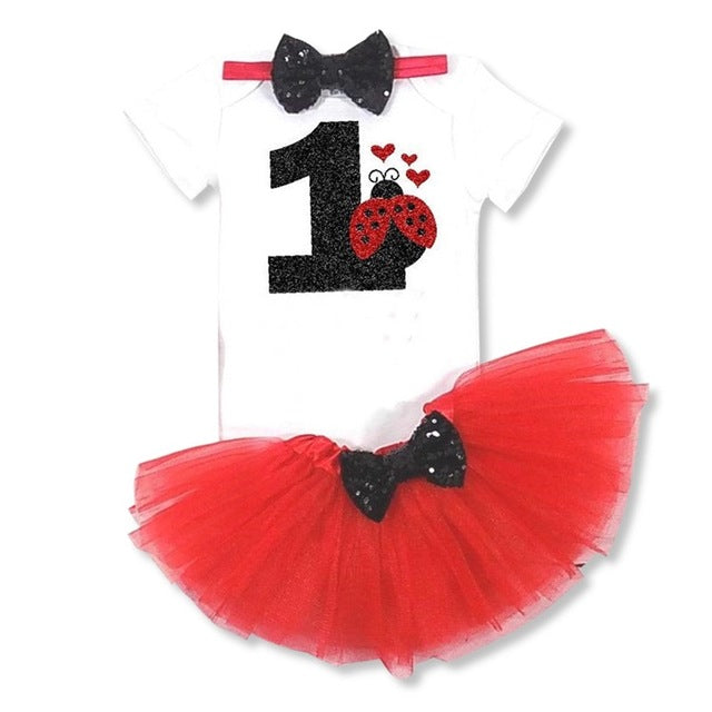 0-12M Infant Baby Girl Clothes 4pcs Clothing Princess Dress