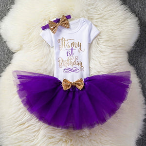 0-12M Infant Baby Girl Clothes 4pcs Clothing Princess Dress