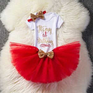 0-12M Infant Baby Girl Clothes 4pcs Clothing Princess Dress