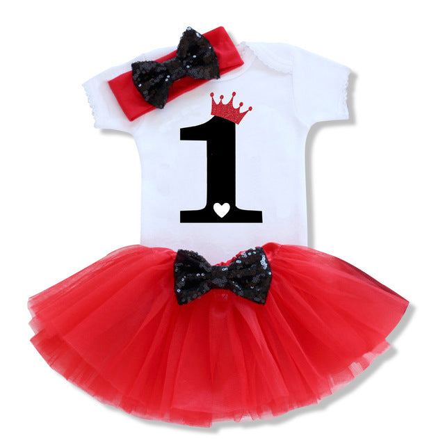 0-12M Infant Baby Girl Clothes 4pcs Clothing Princess Dress