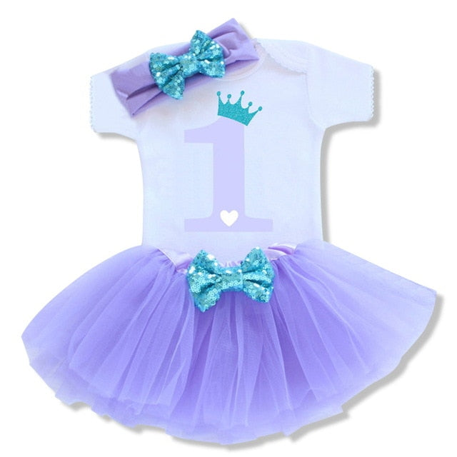 0-12M Infant Baby Girl Clothes 4pcs Clothing Princess Dress